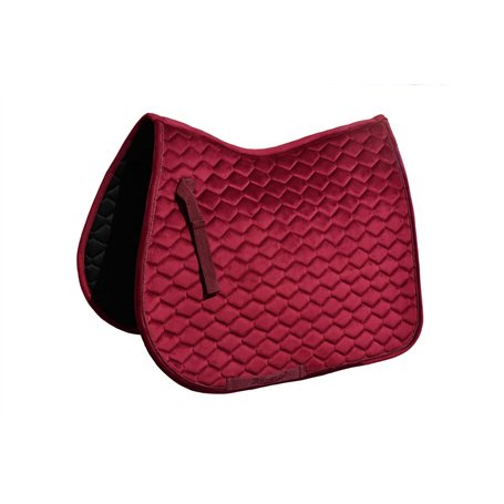 Rhinegold Tapis de Selle en Velours Hexagonal GP - Pony-Bordeaux