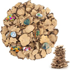 Kurtzy Rondelles Bois Naturel Brut (Lot de 500 g) - 2 à 5