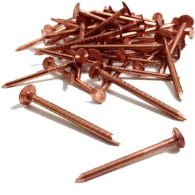 Lot de 25 clous en cuivre pour toiture - 30 mm x 3