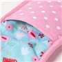 HOMESCAPES – Pur Coton – Gant de Cuisine Double – Oiseaux et Fleurs – Rose Bleu – 18 x 84 cm - Linge de Cuisine Entièrement Coor