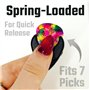Guitar Lab - Support pour Médiators Guitare - 10 Médiators GRATUITS, Porte Médiators à Ressort, En Celluloïd pour Guitare Electr