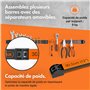 VonHaus Lot de 4 Porte-Outils Magnétiques de 30,5 cm - Barres Magnétiques Robustes pour Rangement - Porte Outils Mural pour Clés