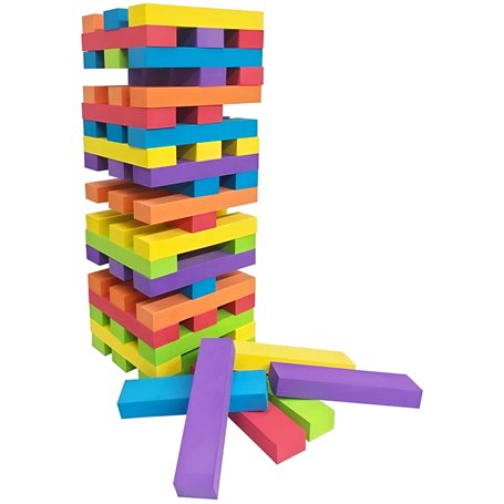 Quickdraw Géant Mousse Eva Blocs Coloré Jeu de Briques à Empiler Jeu pour Enfants Intérieur Extérieur Jardin Famille Amusant