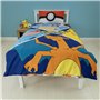 Character World Pokémon Parure de lit Simple avec Housse de Couette réversible 2 Faces Motif Personnages Pikachu avec taie d'ore