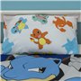 Character World Pokémon Parure de lit Simple avec Housse de Couette réversible 2 Faces Motif Personnages Pikachu avec taie d'ore