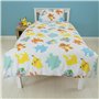 Character World Pokémon Parure de lit Simple avec Housse de Couette réversible 2 Faces Motif Personnages Pikachu avec taie d'ore