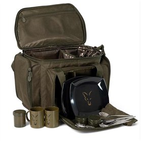 Fox Sac isotherme Voyager 2 personnes - Sac isotherme pour la pêche à la carpe - Noir - 55 cm x 41 cm x 38 cm