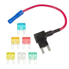Mini porte-fusible à lame Piggyback Add-A-Circuit avec 6 fusibles 12 V 15 A pour voiture