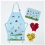 HOMESCAPES Gants de jardinage enfant, Gants de travail Filles/garçons Rouge Coccinelle