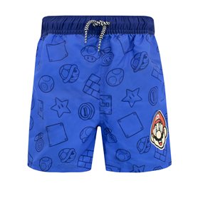 SUPER MARIO Garçons Jeux Shorts de Bain Bleu 3-4 Ans