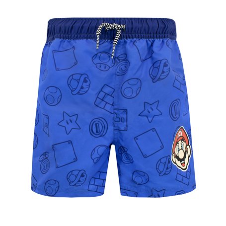 SUPER MARIO Garçons Jeux Shorts de Bain Bleu 3-4 Ans