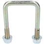 Lot de 8 boulons en U M10 50 mm x 80 mm pour remorques avec écrous haute résistance