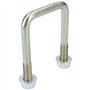 Lot de 8 boulons en U M10 50 mm x 80 mm pour remorques avec écrous haute résistance