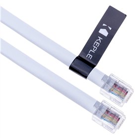 Câble RJ12 vers RJ12 5 m 6P6C Câble d'extension plat Câble téléphonique Connecteur de prise téléphonique mâle à mâle Routeur/mod