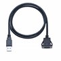 Câble de Montage Encastré USB 3.0 Carré Monoprise Panneau en Affleurement Rallonge 1M D'extension avec Boucle pour Tableau de Bo