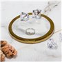 Philip Jones Bague marguerite triple cristal réglable créée avec des cristaux Zircondia®