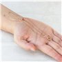 Philip Jones Collier à maillons en Forme de cœur plaqué Or Rose créé avec des Cristaux de Zircondia®