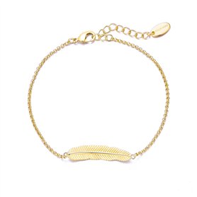 Philip Jones Bracelet Plume Plaqué Or