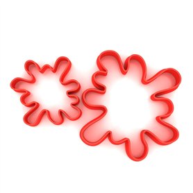 Custom Cutters - Emporte-pièce en forme de feuille de peinture - Lot de 2 pièces (8 cm et 5 cm)