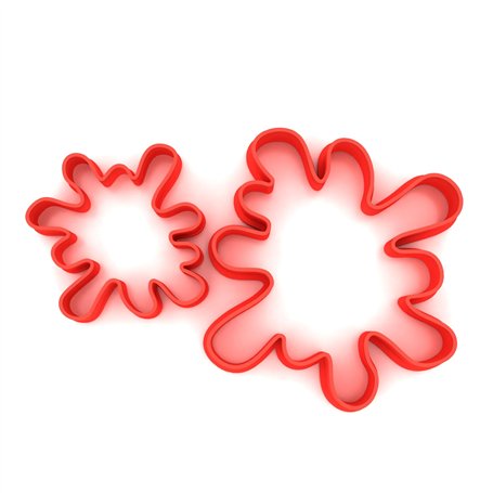 Custom Cutters - Emporte-pièce en forme de feuille de peinture - Lot de 2 pièces (8 cm et 5 cm)