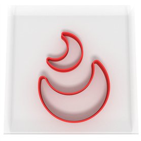 Custom Cutters Emporte-pièces en forme de lune | Mini / petit emporte-pièce en plastique pour pâtisserie