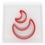 Custom Cutters Emporte-pièces en forme de lune | Mini / petit emporte-pièce en plastique pour pâtisserie