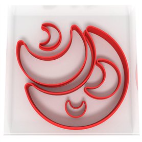 Custom Cutters Lot de 5 emporte-pièces en forme de lune en plastique pour pâtisserie