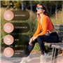 SOFTSAIL Leggings 95% Coton Leggings pour Femmes Taille Haute Longueur Totale Contrôle du Ventre Legging Pantalons Extensibles T