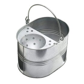 Seau à franges en métal galvanisé robuste Capacité 11 l pour nettoyage avec essoreur