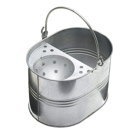 Seau à franges en métal galvanisé robuste Capacité 11 l pour nettoyage avec essoreur