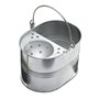 Seau à franges en métal galvanisé robuste Capacité 11 l pour nettoyage avec essoreur