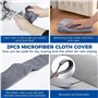 Boolavard Aspirateur de poussière rétractable avec 2 chiffons en microfibre et long manche de 152 cm. Brosse à plumeau lavable e
