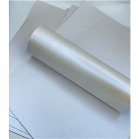 Syntego Lot de 10 feuilles de papier cartonné A4 bleu nacré – Ivoire avec reflet bleu
