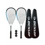 Dunlop Hyper Lite Nano Lot de 2 raquettes de squash avec housses de protection complètes et 3 balles de squash