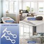 Cozlly Supports de Tringle à Rideaux, Lot de 2 Double Supports pour Tringle à Rideaux, Support Tringle Penderie, pour La Maison,