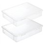 Litinliv 2 Pièces Boîte D'archives Transparente