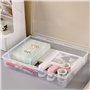 Litinliv 2 Pièces Boîte D'archives Transparente, Boîtes de Rangement de Fichiers A4, Boite de Classement Plastique,Organisez et 
