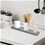 volumoon Lot de 2 Tapis de Pierre Absorbante, Pierre à Séchage Rapide, Plateau Antidérapant en Diatomite, Dessous de Verre Absor