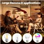Adaptateur Bouteille pour Douille, Support Lampe Douille E27 avec Cable et Interrupteur, Kit Lampe Bouteille de Vin, Portalampad