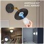 Lamptobe Ampoule Rechargeable USB avec Telecommande, 3 Températures de Couleurs Dimmable Ampoule LED E27 Base Détachable, avec A