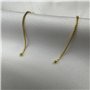 Boucles d'Oreilles Chaînettes Perlées en Argent Plaqué Or Jaune