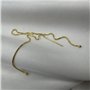 Boucles d'Oreilles Chaînettes Perlées en Argent Plaqué Or Jaune