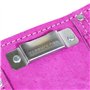 SPARES2GO Ceinture porte-outils de jardinage rose double cuir 11 poches support violet réglable daim