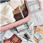 Flight Knight Ensemble De 2 Valises Rigides Legeres en ABS 4 Roues 45x36x20 cm + 56x45x25 EasyJet Taille Max pour Le Dessus Et D