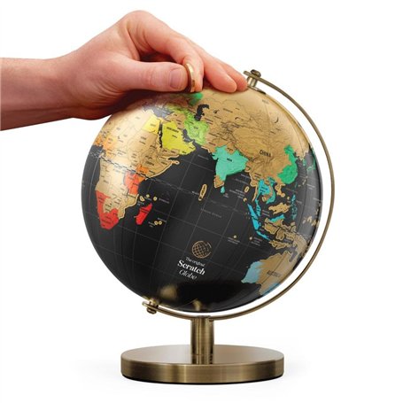 Luckies Of London | Globe à gratter | Carte du monde à gratter | Globes du monde pour adultes | Carte à gratter et carte de voya