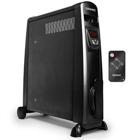 Duronic HV102 Radiateur électrique avec panneaux Mica 1500W | Ecran LCD et télécommande pour régler la température | 2 Niveaux d