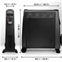 Duronic HV102 Radiateur électrique avec panneaux Mica 1500W | Ecran LCD et télécommande pour régler la température | 2 Niveaux d