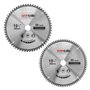 TCT260MXA 2 x Saxton TCT Lames de scie circulaire bois 260 mm x alésage 30 mm 60 & 80 dents pour Festool Bosch Makita DEWALT pac