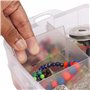 Kurtzy Boite Rangement Compartiment - Boite de Rangement Compartiments Amovibles et Empilables 3 Etages en Plastique Transparent
