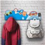 Mousehouse Gifts Porte manteau mural patères crochet en bois pour manteau voiture bleue pour une chambre de bébé ou de petit gar